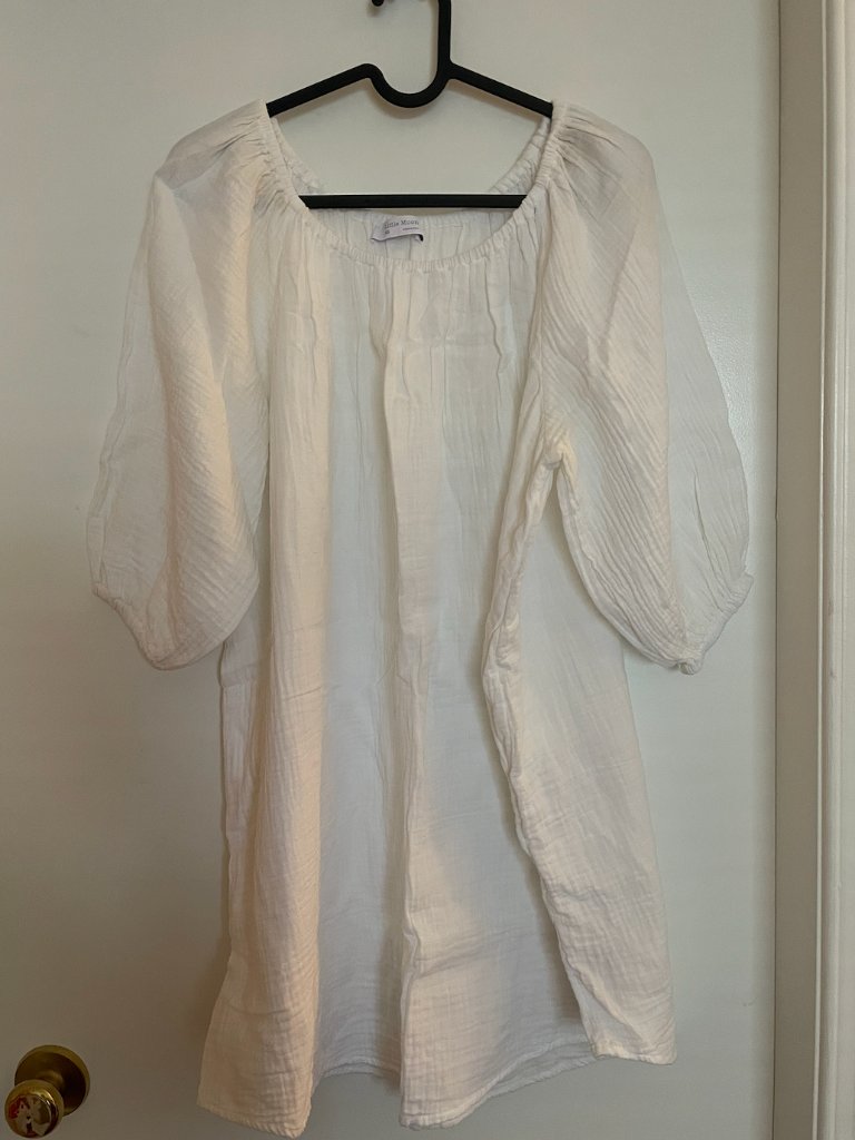 Aritzia Beach Cover Up White Off The Shoulder Dress